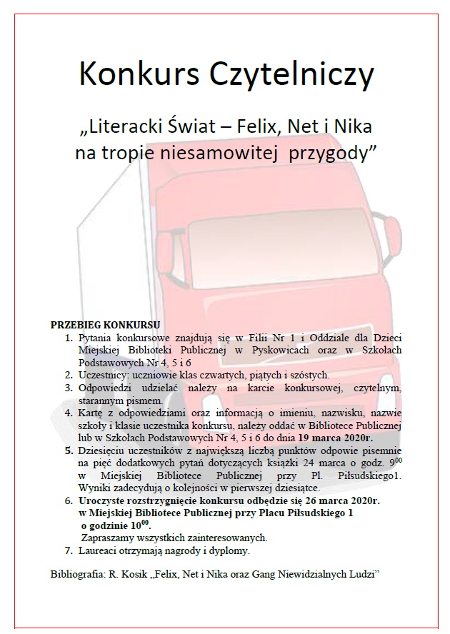 Konkurs Literaki Świat - Felix, Net i Nika na tropie niesamowitej przygody