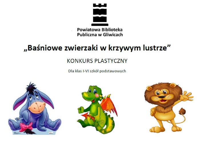 Baśniowe zwierzaki w krzywym lustrze - konkurs plastyczny