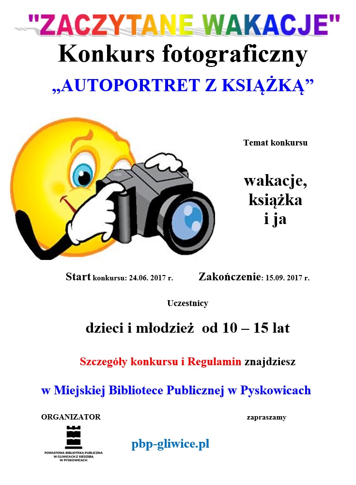 Konkurs fotograficzny "Autoportret z książką"