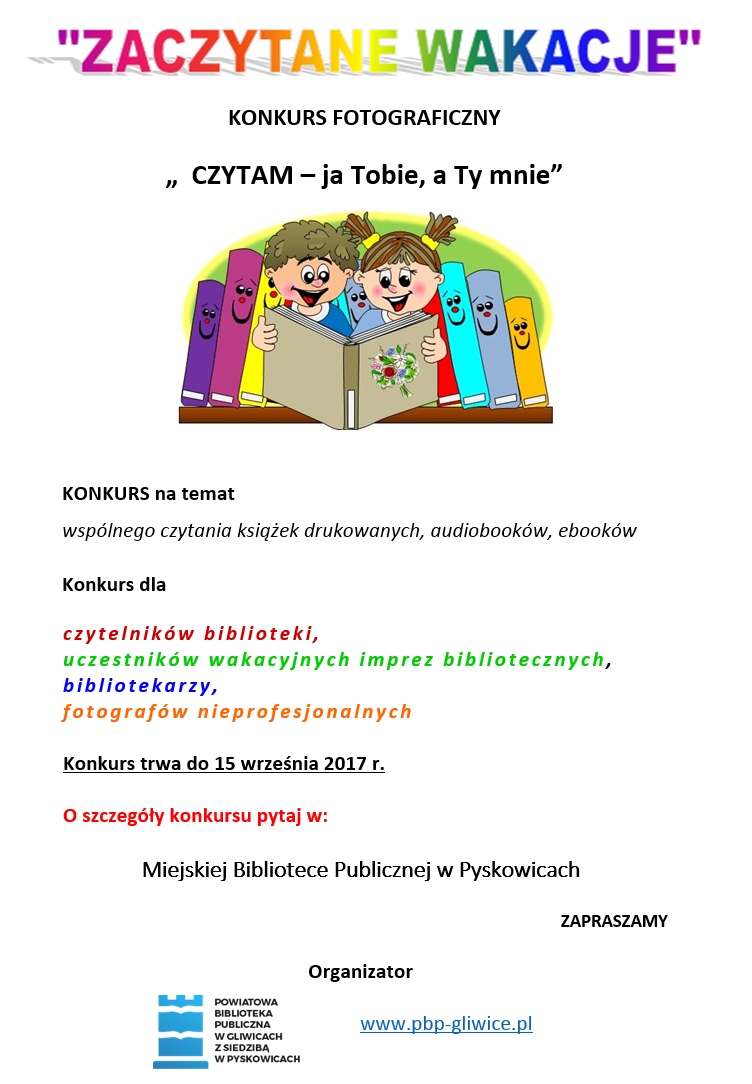 Konkurs fotograficzny „CZYTAM – ja Tobie, a Ty mnie”